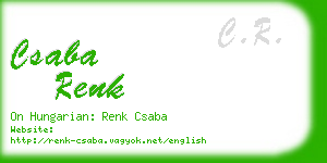 csaba renk business card